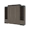 Bestar Orion 104W Queen Murphy Bed and 2 Narrow Shelving Units with Drawers (105W), Bark Gray & Graphite 116885-000047 - alternate 1